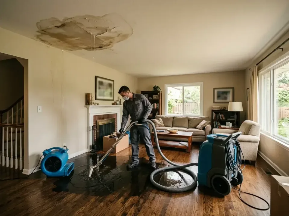 attic-pipe-burst-ceiling-drip-008 — frequently asked questions, Water Damage Restoration & Carpet Care in Rockford, IL